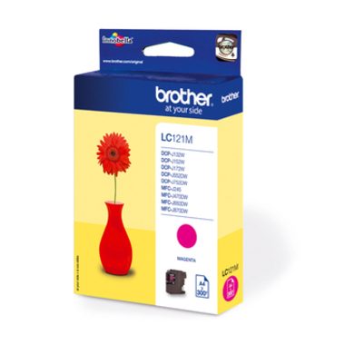 Brother, BROTHER Tintenpatrone magenta LC-121M DCP-J132 300 Seiten