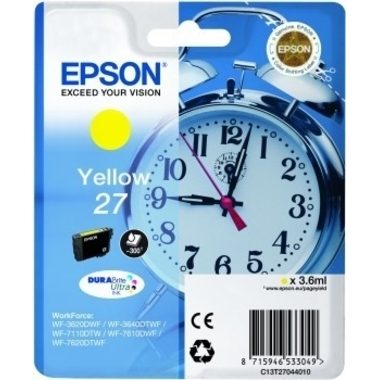 Epson, Epson Tinte T2704, 27 Original Gelb C13T27044012