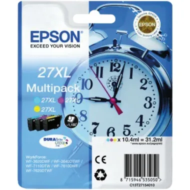 Epson, EPSON Multipack Tinte XL CMY T271540 WF 3620/7620 1100 Seiten