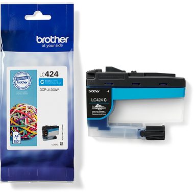 Brother, BROTHER Tintenpatrone cyan LC-424C DCP-J1200 750 Seiten