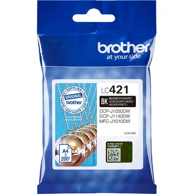 Brother, BROTHER Tintenpatrone schwarz LC-421BK DCP-J1050 200 Seiten
