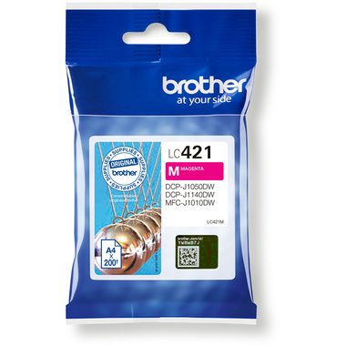 Brother, BROTHER Tintenpatrone magenta LC-421M DCP-J1050 200 Seiten