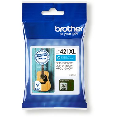 Brother, BROTHER Tintenpatrone HY cyan LC-421XLC DCP-J1050 500 Seiten