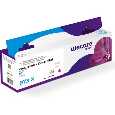 WECARE, WECARE Tinte 973X rebuilt magenta F6T82AEWE zu HP PW Pro 452/477 8500 S.