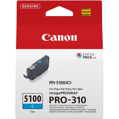 Canon, CANON Tintenpatrone cyan PFI-5100C iPF PRO-310 14ml