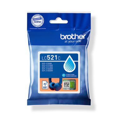 Brother, BROTHER Tintenpatrone cyan LC-521C DCP-J1360DW 500 Seiten