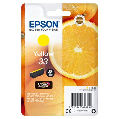 Epson, EPSON Tintenpatrone yellow T334440 XP-530/630/830 300 Seiten