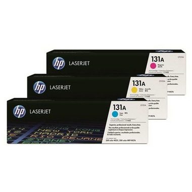 HP, HP 131A Original Tonerkartusche U0SL1AM Cyan, Magenta, Gelb Multipack 3 Stück
