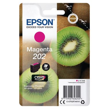 Epson, EPSON Tintenpatrone 202 magenta T02F340 XP-6000/6005 300 Seiten