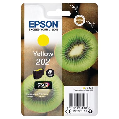 Epson, EPSON Tintenpatrone 202 yellow T02F440 XP-6000/6005 300 Seiten