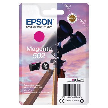 Epson, EPSON Tintenpatrone 502 magenta T02V340 WF-2860/XP-5100 160 Seiten
