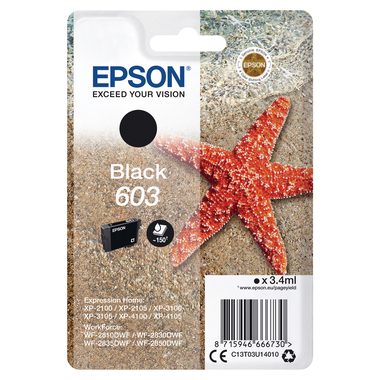 Epson, EPSON Tintenpatrone 603 schwarz T03U14010 XP-2100 150 Seiten