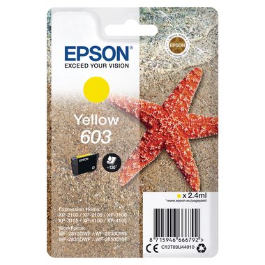 Epson, EPSON Tintenpatrone 603 yellow T03U44010 XP-2100 130 Seiten