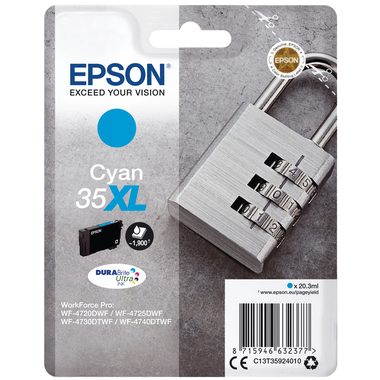Epson, EPSON Tintenpatrone XL cyan T359240 WF-4720/4725DWF 1900 Seiten