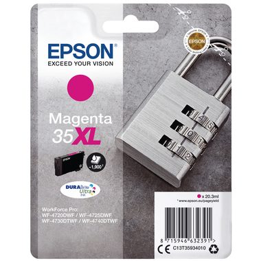 Epson, Epson -  Tintenpatrone XL magenta T359340 WF-4720/4725DWF 1900 Seiten, One Size