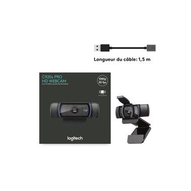 Logitech, Logitech - C920s Pro Hd Webcam, Schwarz