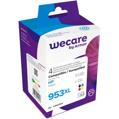 WECARE, WECARE Tinte 953XL rebuilt CMYBK L0S70AEWE z.HP OJ Pro 8710 53/3x26ml