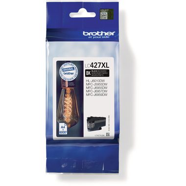Brother, BROTHER Tintenpatrone HY schwarz LC-427XLBK MFC-J5955 6000 Seiten