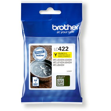 Brother, BROTHER Tintenpatrone yellow LC-422Y MFC-J5340 550 Seiten