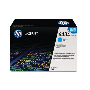 HP, HP Toner-Modul 643A cyan Q5951A Color LaserJet 4700 10'000 S.