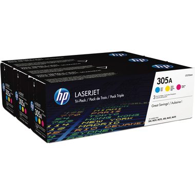 HP, HP Toner Tri-Pack 305A CMY CF370AM LJ Pro Color M375 2600 Seiten