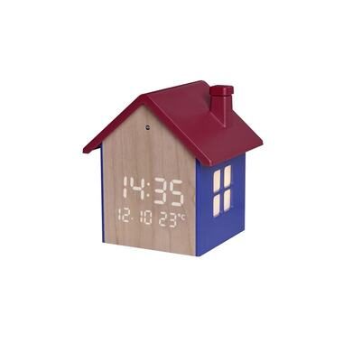 TFA Dostmann, TFA Dostmann 60.2046.06 Quarz Wecker Blau, Rot, Holz Alarmzeiten 1