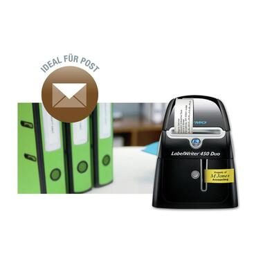 Dymo, DYMO LabelWriter 450 Duo Etiketten-Drucker Thermodirekt 300 x 600 dpi Etikettenbreite (max.): 56 mm USB
