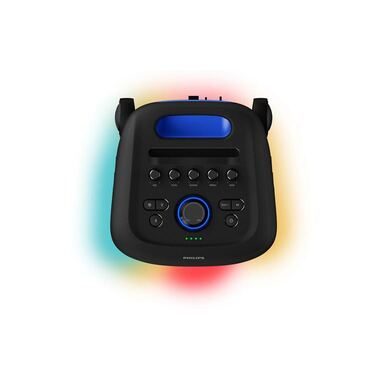 Philips, Philips Party-Lautsprecher "TAX5000E" Stereo (Bluetooth Bass- und Lautstärkeregelung  Beleuchtungseffekte  Extra Bass  Kabellos  Karaoke-fähig  Lautstärkeanpassung  Sprachsteuerung über das Smartphone  USB-Aufnahme 100 W)