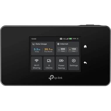 TP-Link, TP-LINK 5G Mobile WiFi Router M8550 2.4 inch Display, 1 GBLAN