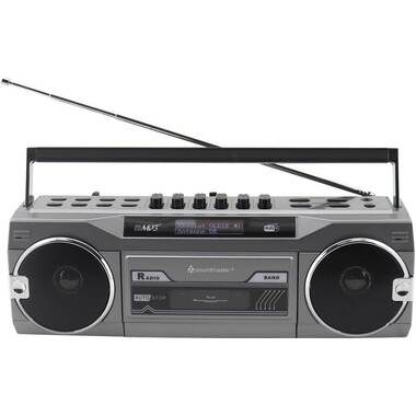 soundmaster, Soundmaster Digitalradio (DAB+) "SRR80TI" ( ) Display, Kassettendeck, Mikrofon, SD-Kartenslot, Senderspeicher