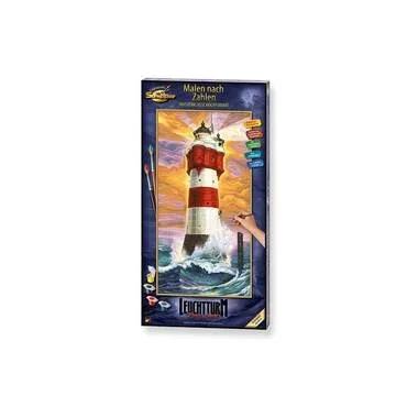 Simba Toys GmbH & Co. KG, Schipper Malen nach Zahlen: Leuchtturm Roter Sand, 40x80 cm