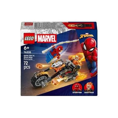 LEGO, LEGO Konstruktionsspielsteine "Marvel Spider-Man vs. Ghost Rider auf seinem Motorrad 76335"
