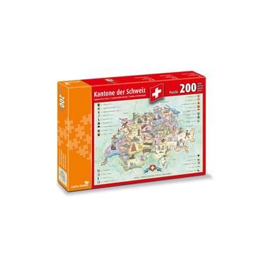 Carta Media, carta.media Kantone der Schweiz - Puzzle (200 Teile)