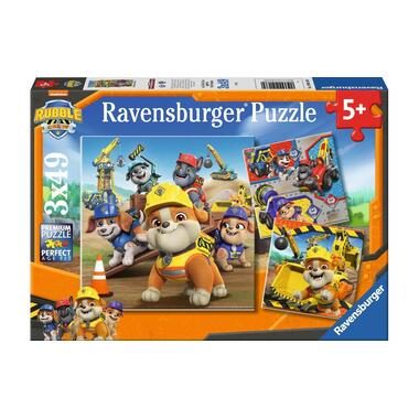 Ravensburger Verlag GmbH, Kinderpuzzle 3x49 Teile - Paw Patrol - Arbeitsfahrzeuge