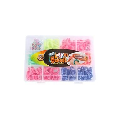 ROOST, ROOST Soft Loom Bands 621564 180 Stoffb&auml;nder, 15 Clips