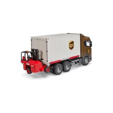 Bruder, Scania Super 560R Logistik LKW mit Mitnahmestapler, Modellfahrzeug
