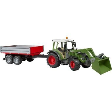 Bruder, Fendt Vario 211 mit Frontlader und Bordwandanhänger, Modellfahrzeug