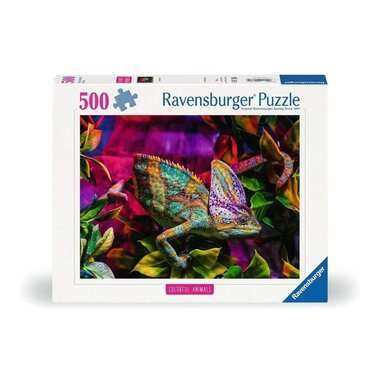 Ravensburger Verlag GmbH, Erwachsenenpuzzle "Colorful Animals" 500 Teile - Chamäleon