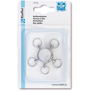 RIEFFEL, RIEFFEL Schl&uuml;sselanh&auml;nger Key Spider 105SB 5 Ringe