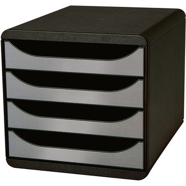 Exacompta, EXACOMPTA Schubladenbox schwarz 310438D 4 F&auml;cher