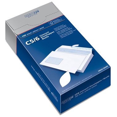Mettler, METTLER Couvert Fenster links C5/6 7065-80-S100 80g,hochweiss,Kleber 100 Stk.