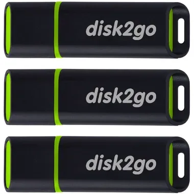 DISK2GO, DISK2GO USB-Stick passion 2.0 16GB 30006496 USB 2.0 3 Pack