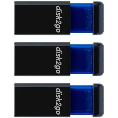 DISK2GO, DISK2GO USB-Stick qlik edge 8GB 30006728 USB 2.0 triple pack