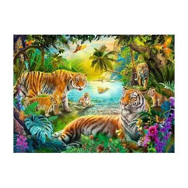 Ravensburger Puzzle Tiger Family in the Oasis