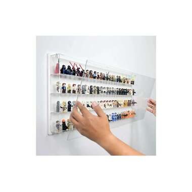undefined, Holzbaukasten »iDisplayit Acryl-Wand-Display für 100 LEGO-Minifiguren«