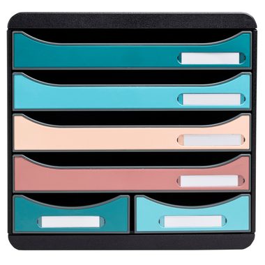 Exacompta, EXACOMPTA Schbuladenbox SKANDI A4+ 312606D Big Box Maxi, 6 Schubladen