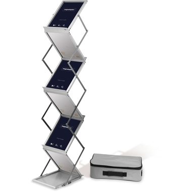 DEFLECTO, DEFLECTO Prospektst&auml;nder A4, hoch 36100 6 F&auml;cher, klappbar