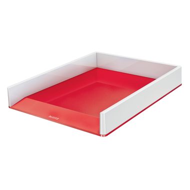Leitz, LEITZ Briefkorb WOW A4 53611026 weiss/rot
