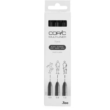 COPIC, COPIC Multiliner 22075632 schwarz 3 St&uuml;ck
