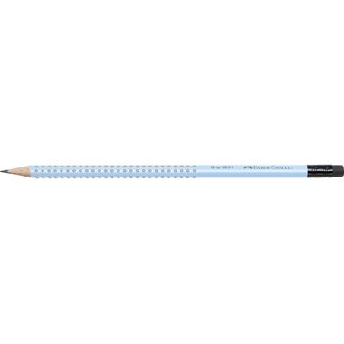 Faber-Castell, FABER-CASTELL Bleistift Grip 2001 B 217274 sky blue, mit Radierer